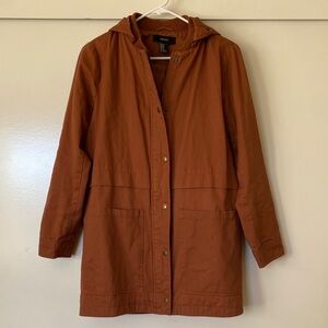 Forever 21 Rust Utility Jacket with Hood